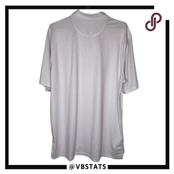 Peter Millar Summer Comfort Large Tall Pink/Blue/White Graphic SS Golf Polo - Picture 2 of 6